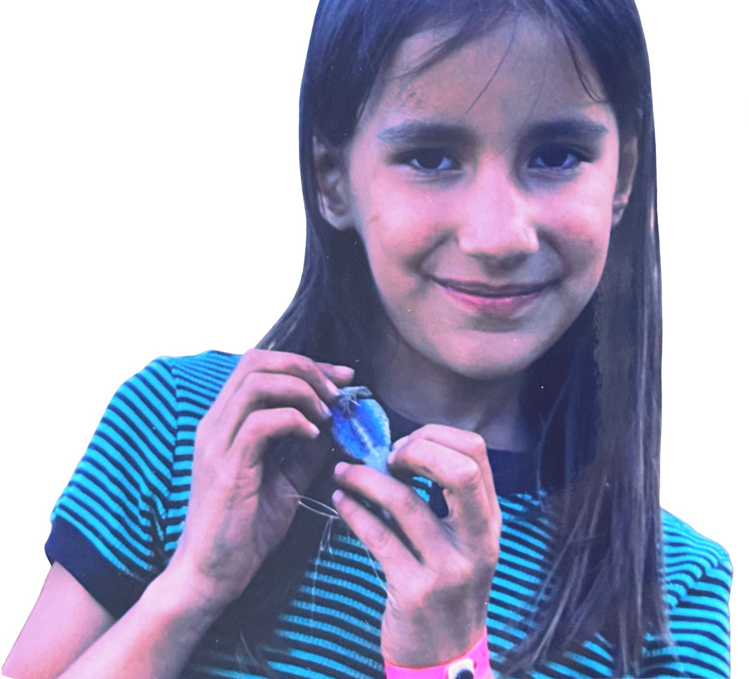 Ileana holding a Blue Belly Lizard
